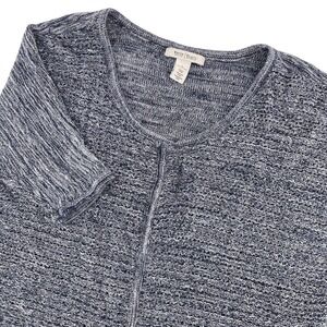 White House Black Market‎ Knit Top Dolman Sleeve Pullover Blue White Size L